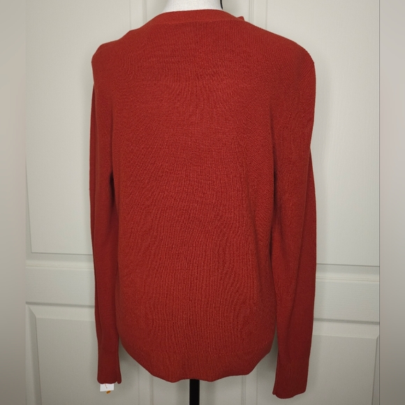 NWT The Loft Burnt Red Crew Neck Sweater - Picture 2 of 4